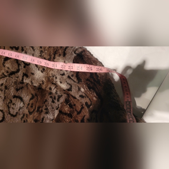 Vintage women's Carole Little leopard  print fur coat size L - Picture 5 of 10